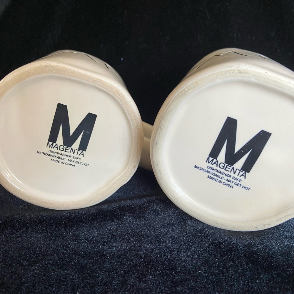 🖤 Rae Dunn By Magenta Collection MR & MRS Ivory Ceramic Coffee Mug Set Wedding - Picture 4 of 8